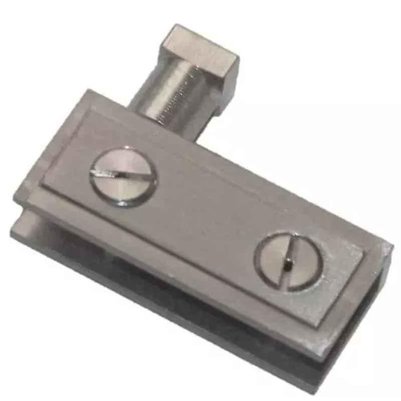 RiseOm 2 Pcs 8mm Silver Finish Brass Glass Door Pivot Hinge Set, V6-9J23-DN34 (Pack of 4)