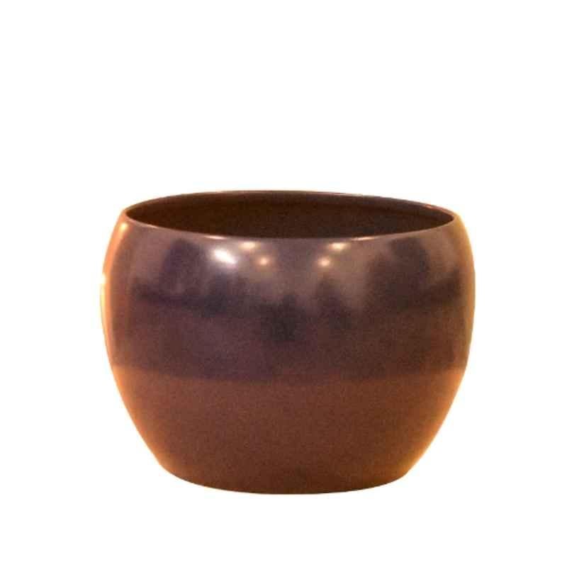 Sone Key Chidiya 5x5 inch Iron Apple Shape Blue Plant Container for Desktop, Home, Indoor & Outdoor, APL-SOLID11