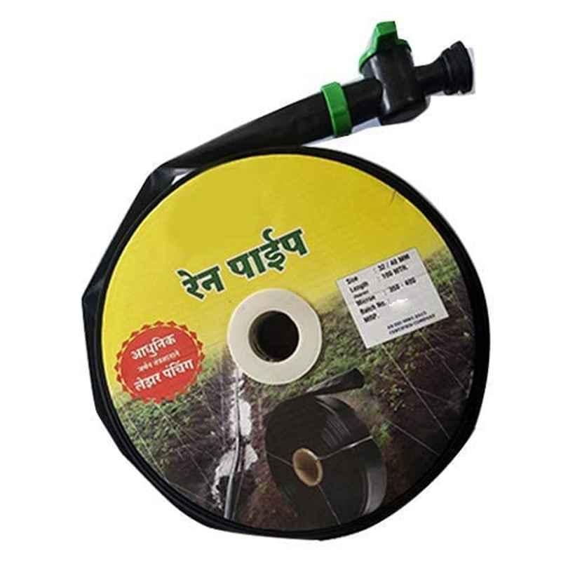 Siddhi 100mx20mm HDPE Black & Green Rain Pipe with Cock for Agriculture