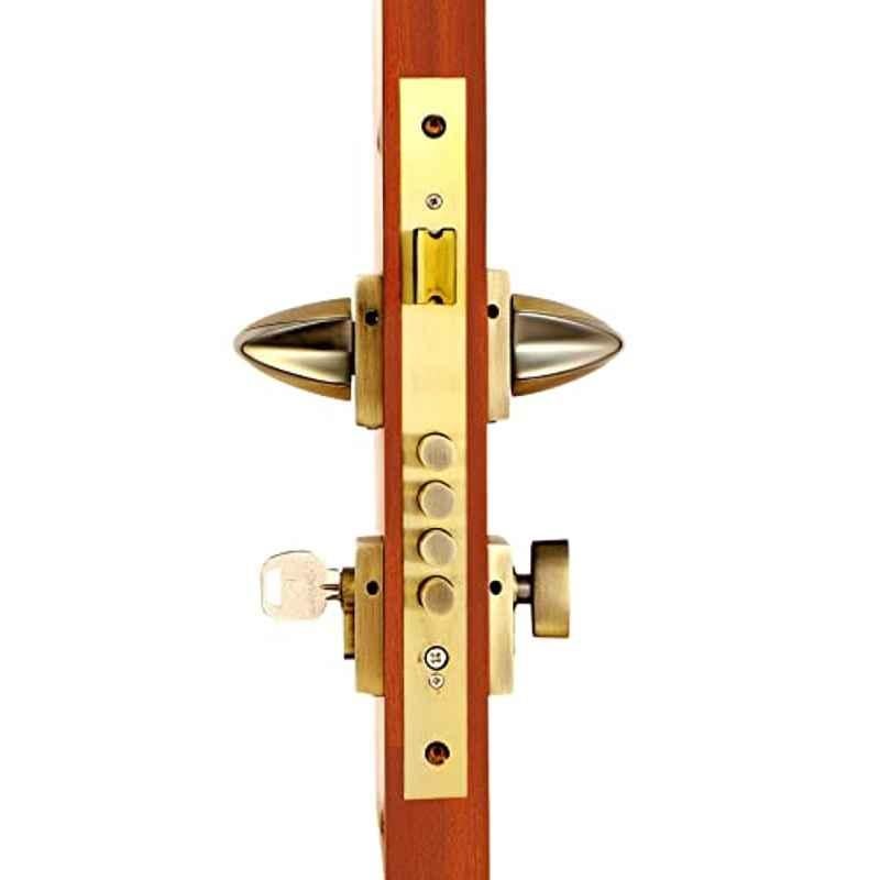 Voltizi 70mm â€ŽZinc â€ŽAntique Finish Rose Mortise Door Lock Set for Main Door, CRZ017