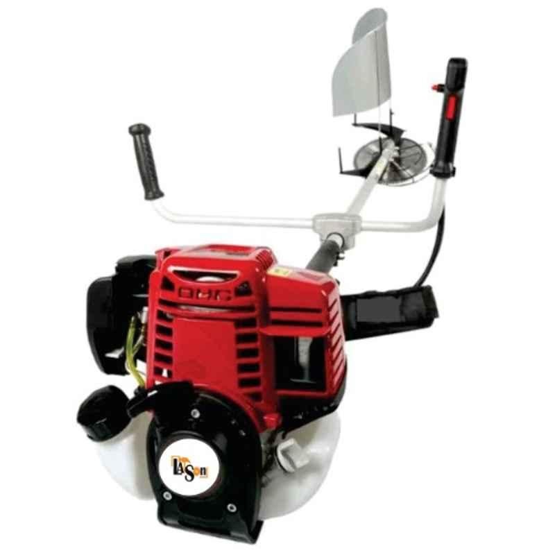 Latson BX-35 1.5 HP 4 Stroke 35cc Engine Operated Red Side Pack Crop Brush Cutter, MTAK-EN-BR-698