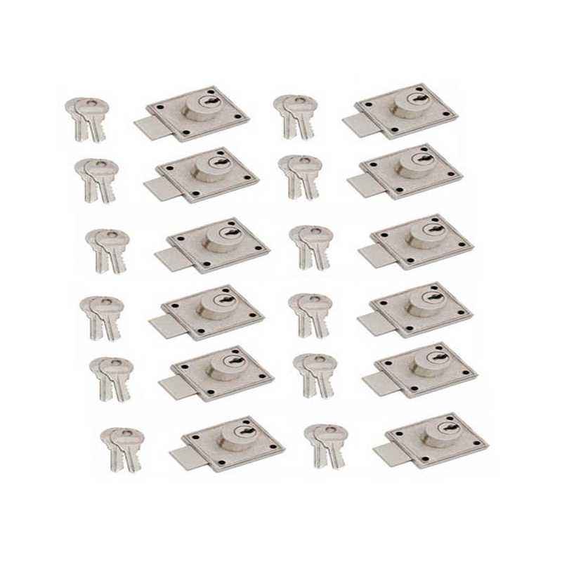 Smart Shophar 35mm Zinc Gold Silver Jack Pott Multipurpose Locks, 54210-MPLJ-GS35-P12 (Pack of 12)