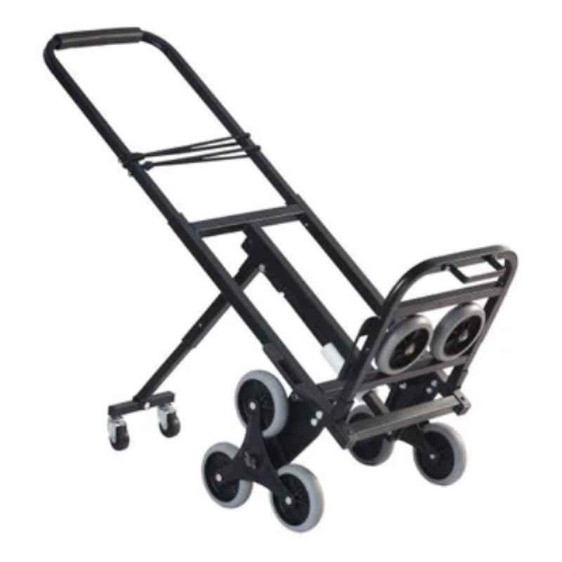 Inaithiram HT150BS 150kg Mild Steel Black & Grey Staircase Climbing Hand Truck with Back Support