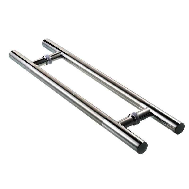 Smart Shophar 14 inch Stainless Steel Silver Afreen Glass Pipe Handle, SHA40PH-AFRE-SL14-S1,