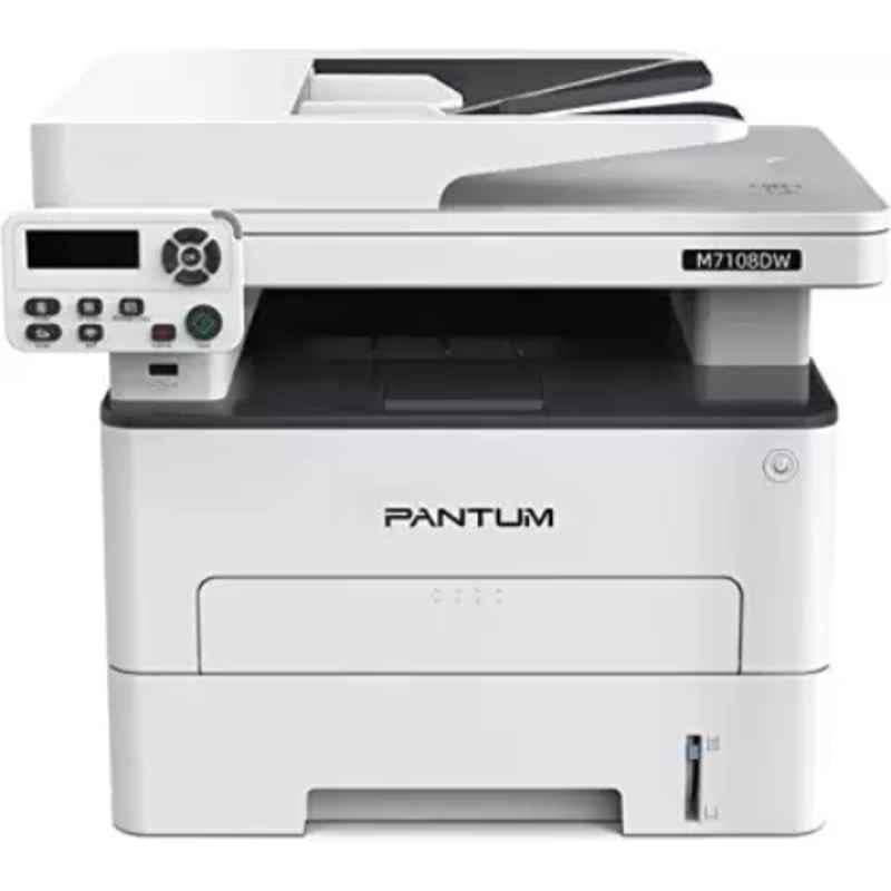 Pantum M7108DW White Wi-Fi All-in-One Monochrome Laser Printer with ADF, Duplex & Networking, Print Speed: 33ppm