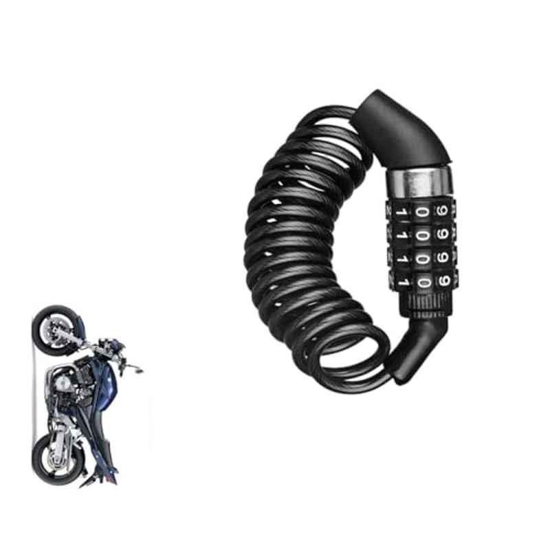 Kozdiko Plastic Black Resettable Password Multi-Use Cable Lock for Suzuki Bandit