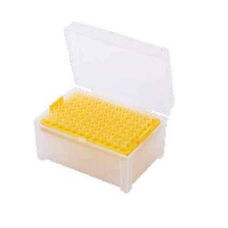 Abdos 960Pcs 2-200Î¼l Beveled Graduated Yellow Sterile Pipette Tips with Racked, P10149