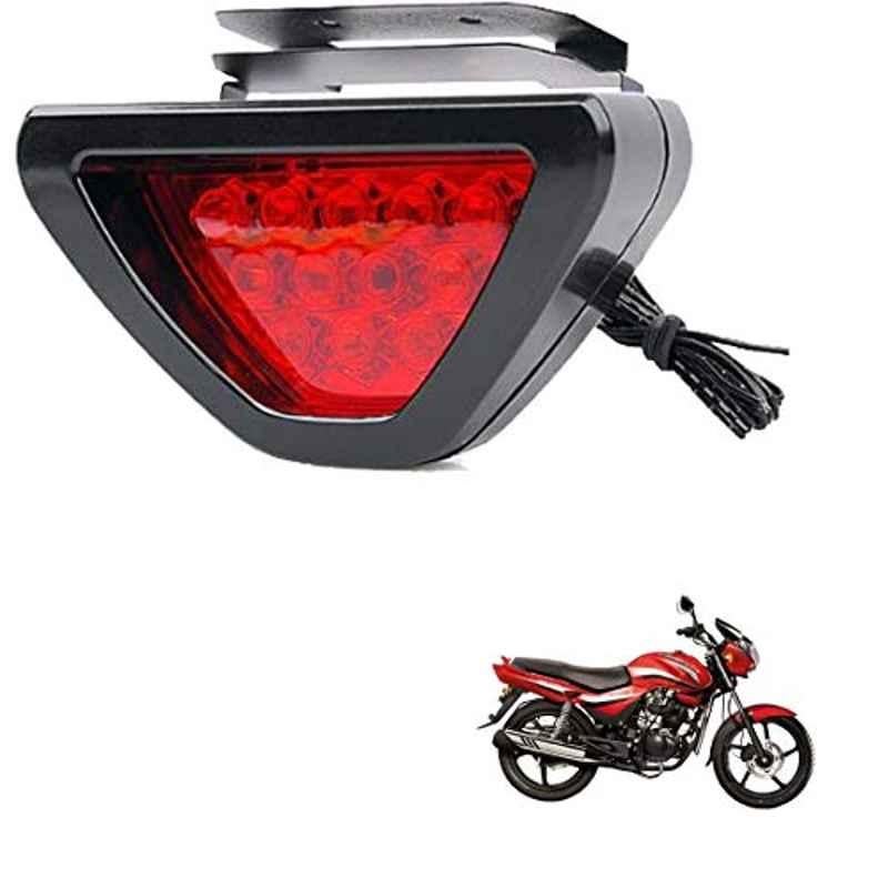 Kozdiko 12 LED Triangle Shape Bike Brake Light with Flash Mode for Hero Achiever, koz_94759