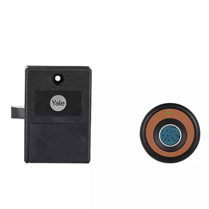 Yale Black Fingerprint Biometric Wardrobe Lock for Home & Office Use, YLDRPB- BR