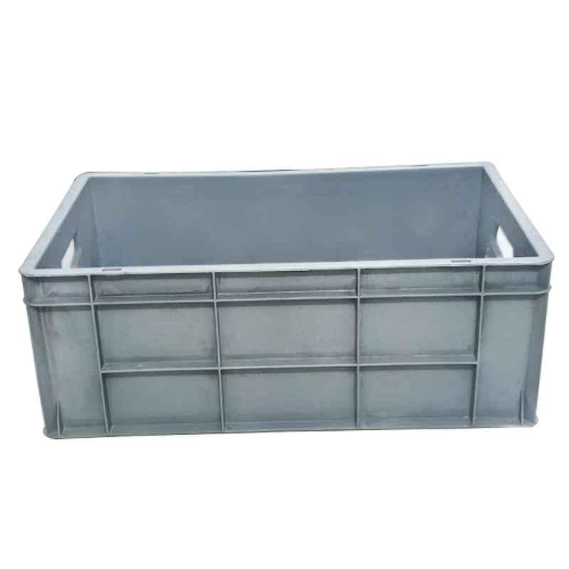 Xela 146 G 60x40x23cm Plastic Grey Multipurpose Heavy Duty Portable Crate