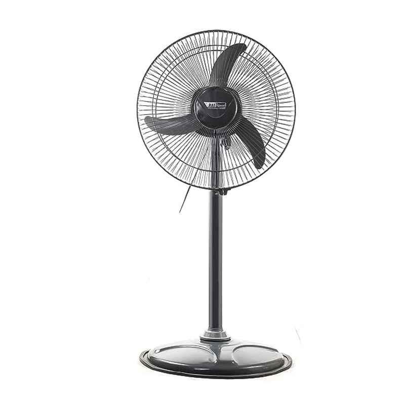 Max Speed 22W Black High Speed Pedestal Fan with Adjustable Height, Sweep: 400 mm