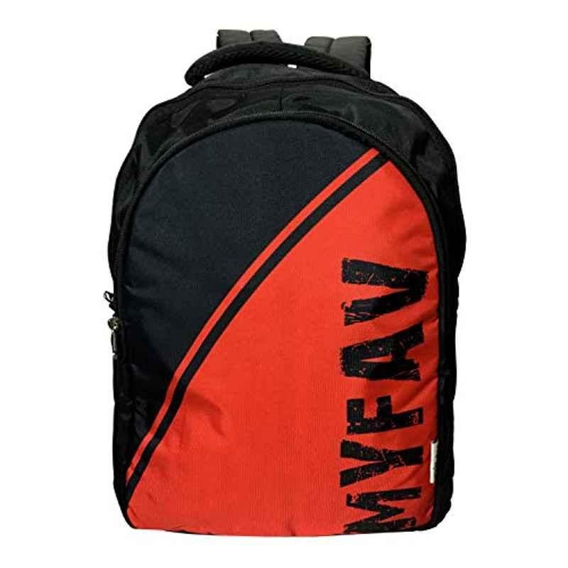My Fav Polyester Red & Black Laptop Backpack, MFB0075