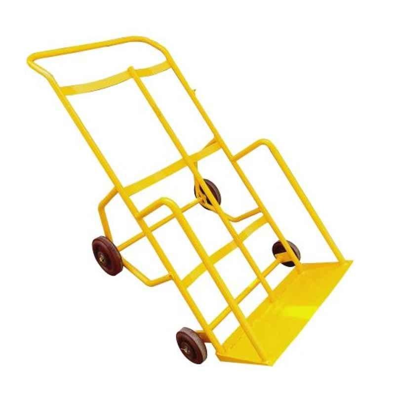 Inaithiram 300kg Mild Steel Four Wheel Double Gas Cylinder Trolley, FWDGCT300RP