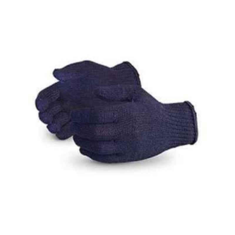 RIFA 50g Blue Cotton Knitted Gloves, Size: Regular