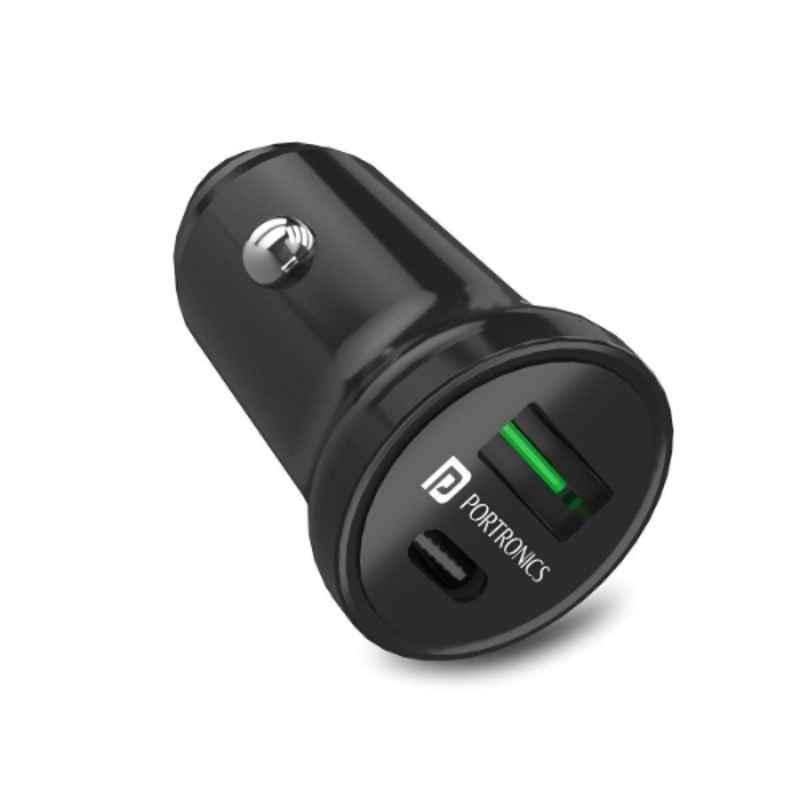 Portronics Car Power Mini Car Charger with Dual USB Port, POR 1287