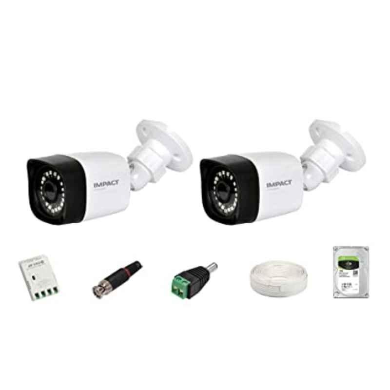 Impact by Honeywell 2MP CCTV Kit with 2 Bullet Camera, 1TB Hard Disk & All Accessories, I-MKIT4CH-5.1