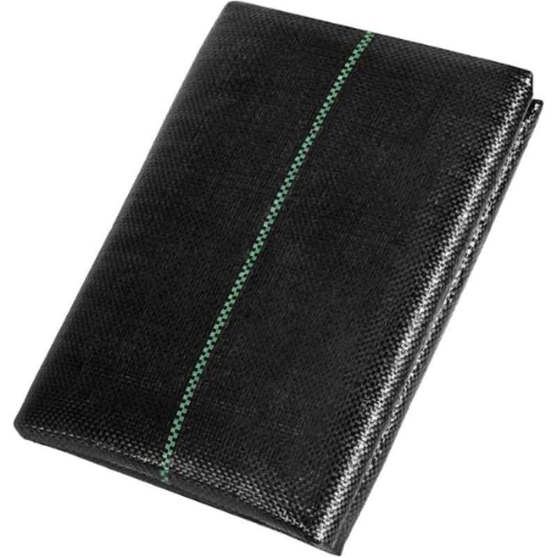 Singhal Premium 2x5m 90 GSM Polypropylene Black Sheet Mat for Garden Weed Control Barrier