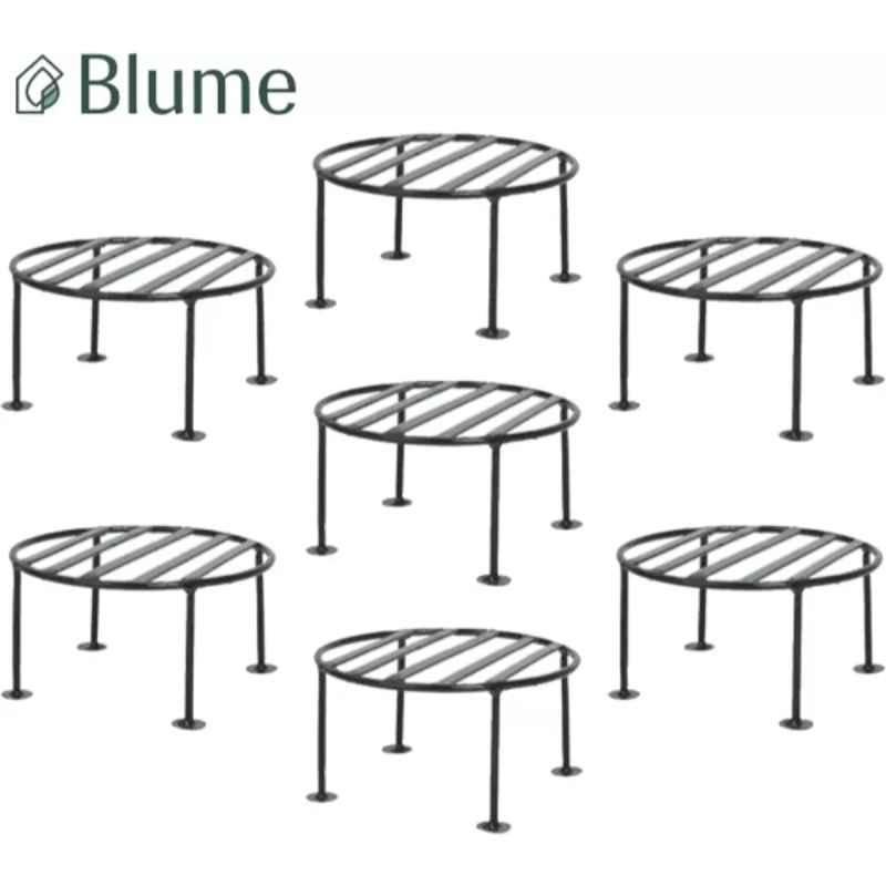 Blume PS-RND-RL-7 10 inch Metal Black Round Ring Legs Plant Stand (Pack of 7)