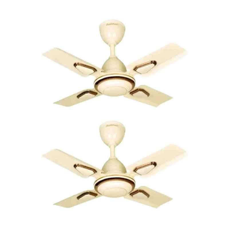 Maxotech Affleck-I 50W Ivory 4 Blade Ultra High Speed Ceiling Fan, Sweep: 600 mm (Pack of 2)
