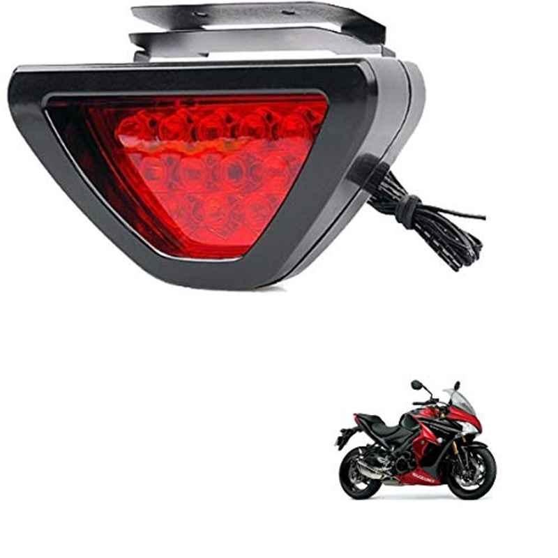 Kozdiko 12 LED Triangle Shape Bike Brake Light with Flash Mode for Suzuki GSX S1000f, koz_94752