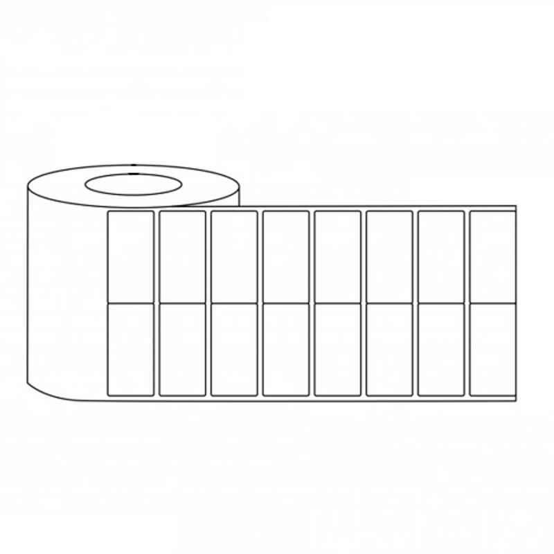 LabelKart 40x20mm Paper White 2UP Chromo Label Roll