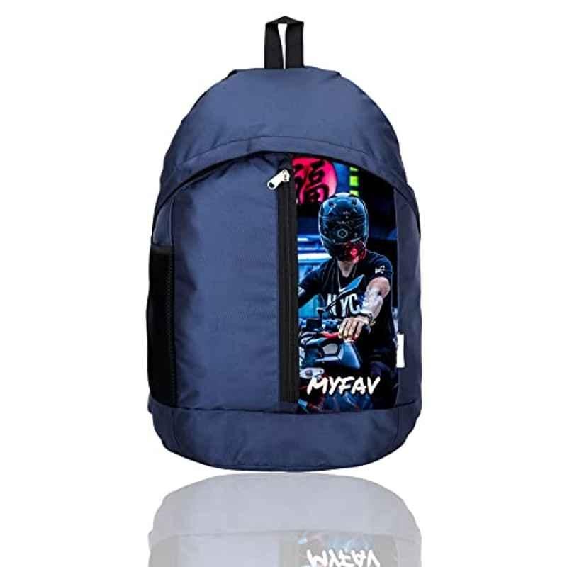 My Fav 25L Polyester Navy Blue Laptop Backpack, MFB0128