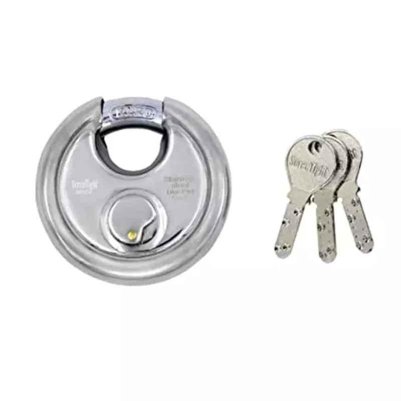 Yale Valor Series 70mm Stainless Steel Disc Padlock with 3 Keys, YV130S/70/121/1