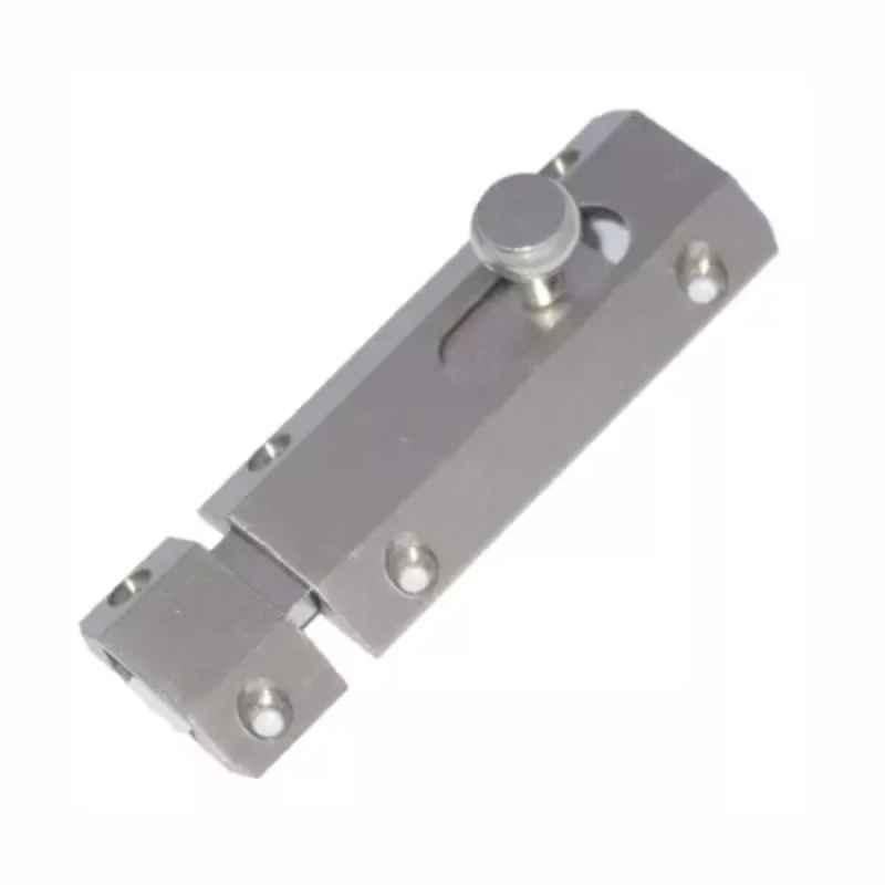 RiseOm 4 inch Zen Brass Satin Silver Finish Baby Latch Lock, HH-FSB2-73DR (Pack of 2)