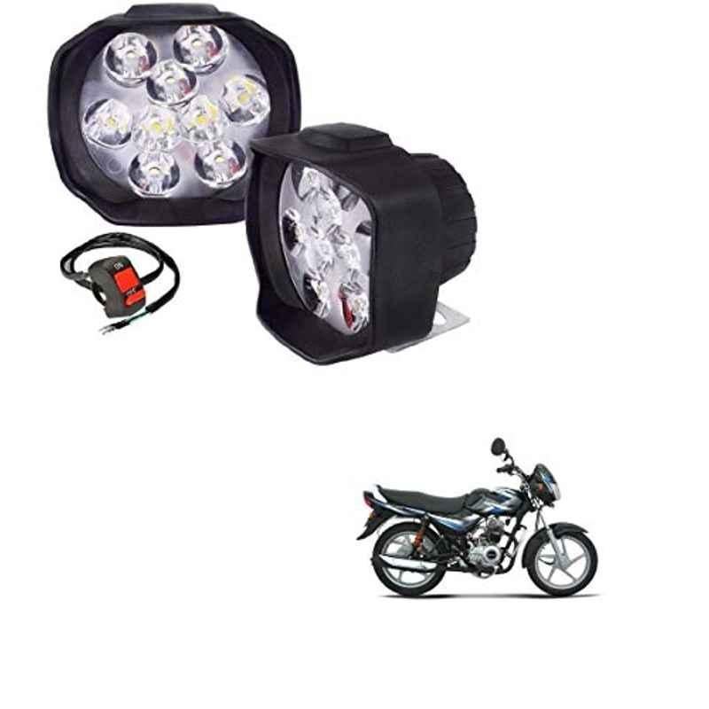 Kozdiko 2 Pcs Sheen 15W 9 LED 6000k Transformer Bumble Bee Style LED Fog Light Set for Bajaj CT 100, koz_81258