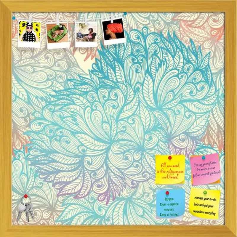 ArtzFolio 30.5x30.5x1cm Golden Printed Bulletin Notice Pin Soft Board, AZSAO24114341BLB_FR_L_01_GD
