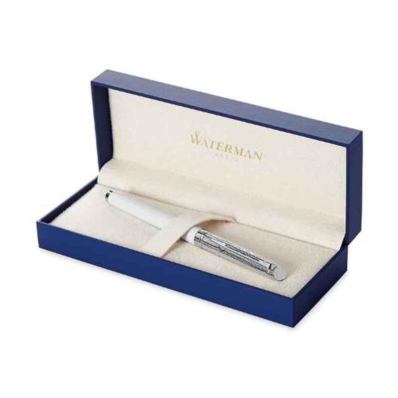 Waterman Blue Ink Hemisphere Deluxe White CT Fountain Pen Fine