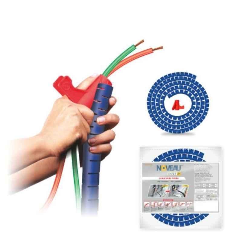 Noveau Safe-T-1ST 28mm 1.5mm Virgin HDPE Blue Cable Zipper, NSFZ28BU0105 (Pack of 2)
