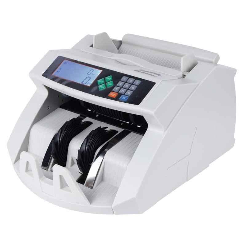 Gobbler GB-6388-MV Note Counting Machine, 200 pcs | LCD, 80W | UV, MG, IR, MT | 1000 Notes/Min, Fake Note Detection & Counterfeit Alert ,White