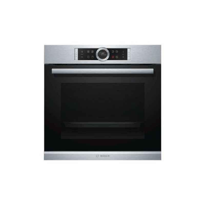 Bosch Serie-8 48x35.7x41.5cm Large Stainless Steel Built in Oven, HBG633BS1J