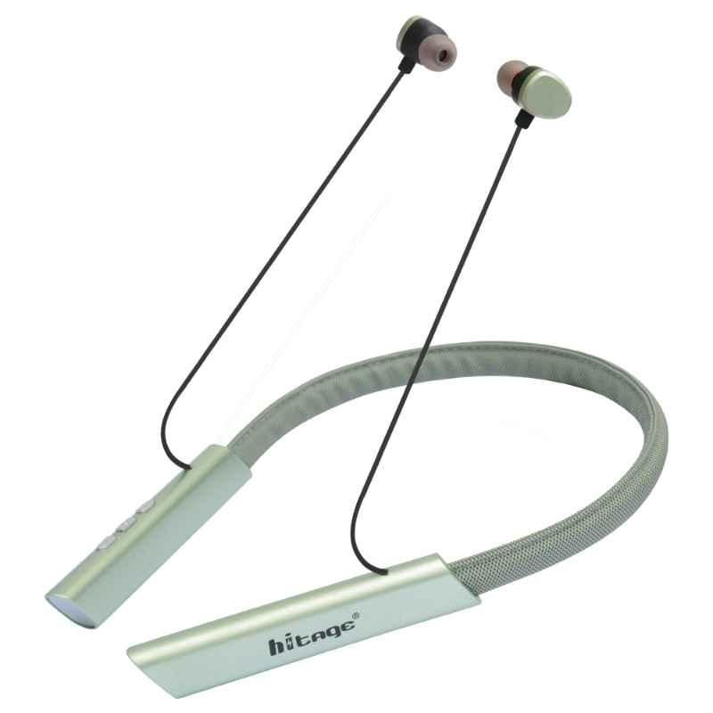 Hitage Legend Green Bluetooth Neckband Earphone with 70hr Play Time, NBT-726