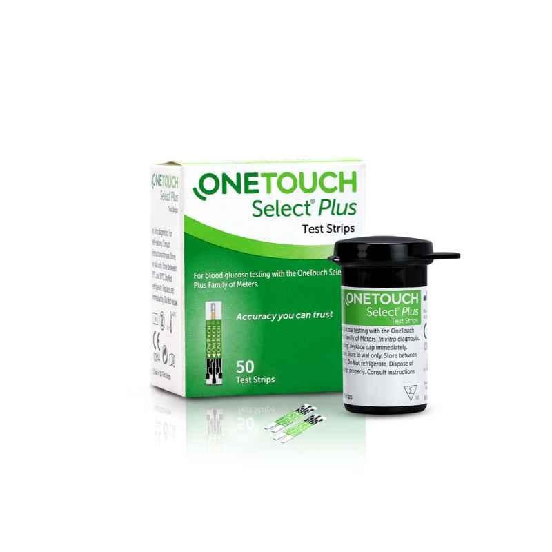 OneTouch Select Plus 50 Pcs Blood Glucose Test Strips Box