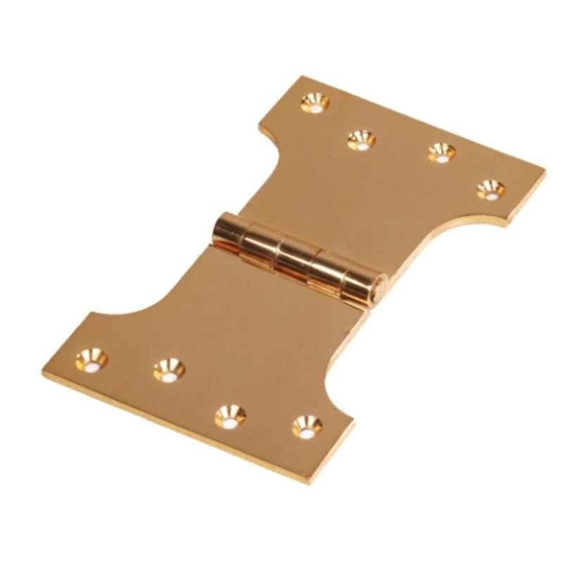 Smart Shophar 4x3x3 inch Brass Gold Parliament Hinge, SHA10HG-PARL-GL4X3X3-P1 (Pack of 4)