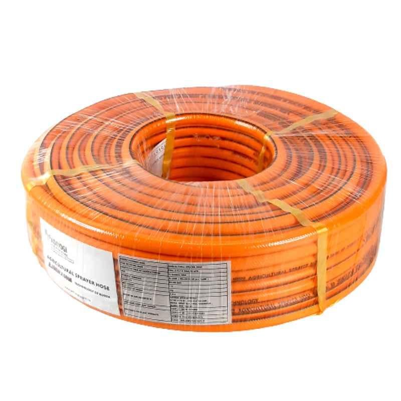 Adiyogi 50m PVC & Rubber Yellow 5 Ply Garden Hose Pipe