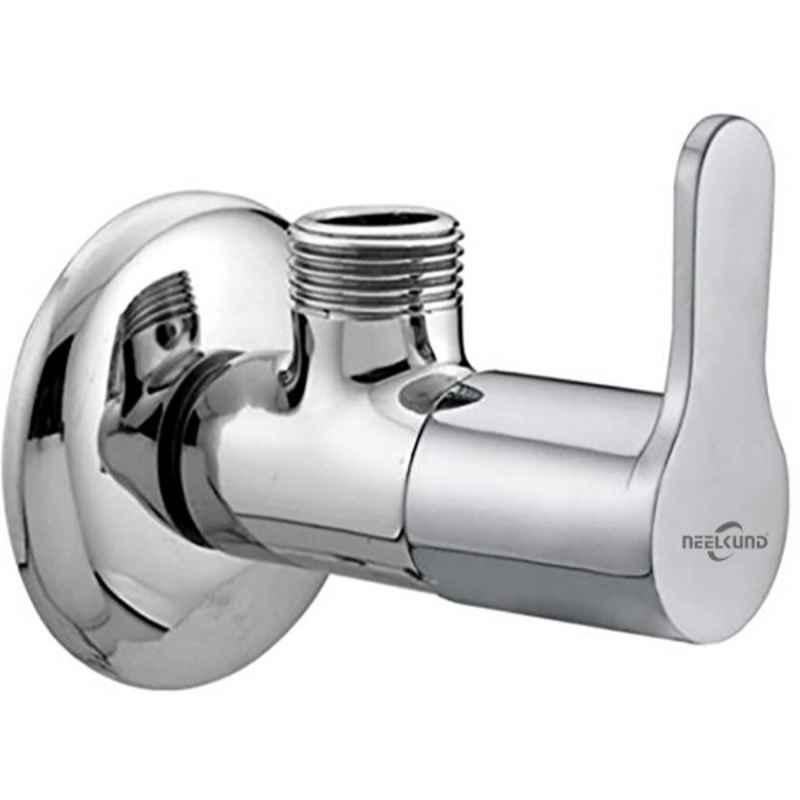 Neelkund Marc Stainless Steel Silver Chrome Plated Angle Valve