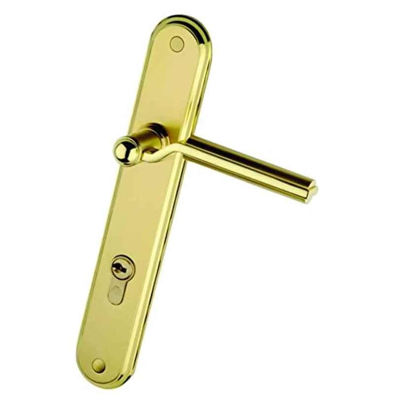 Bonus Premium Round 75mm Brush Brass Both Side Key Mortice Lock Set