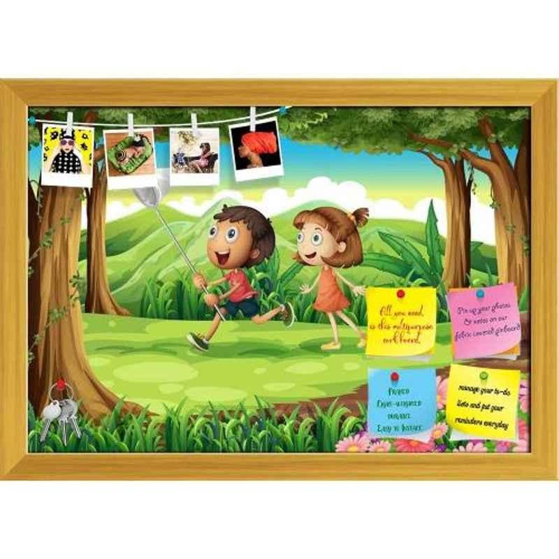 ArtzFolio 43.2x30.5x1cm Golden Printed Bulletin Notice Pin Soft Board, AZSAO27137280BLB_FR_L_01_GD