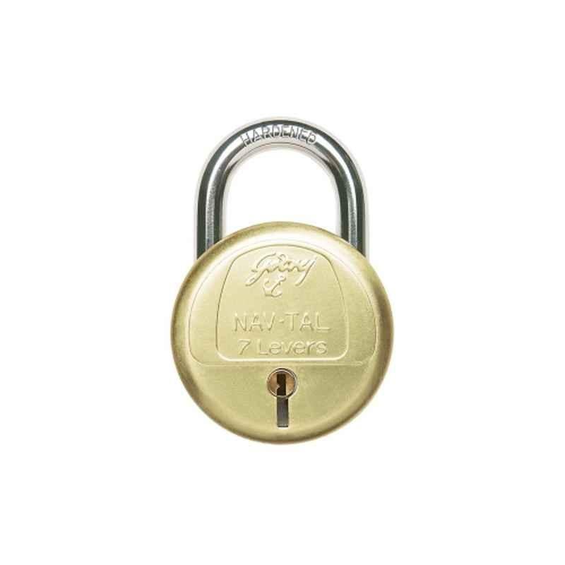 Godrej Navtal 340g Brass Round 7 Levers Lock
