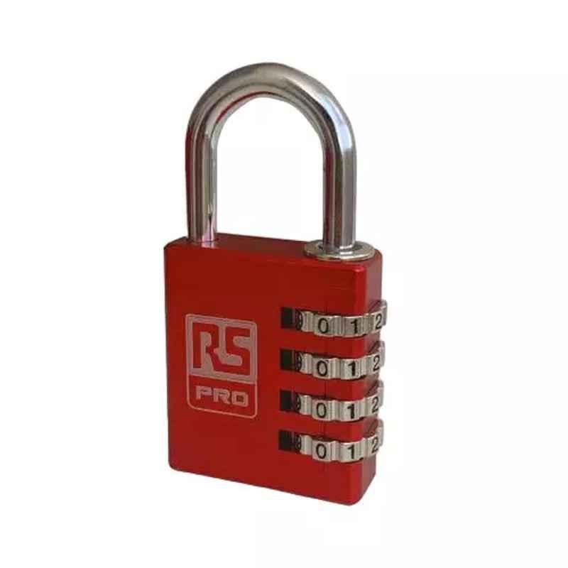 RS Pro 6x40mm Combination Aluminium Combination Padlock, 1963972