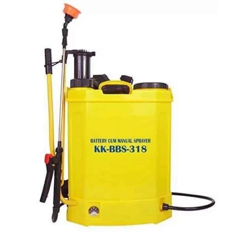 Kisankraft 18L Knapsack Sprayer Manual Cum Battery, KK-BBS-318