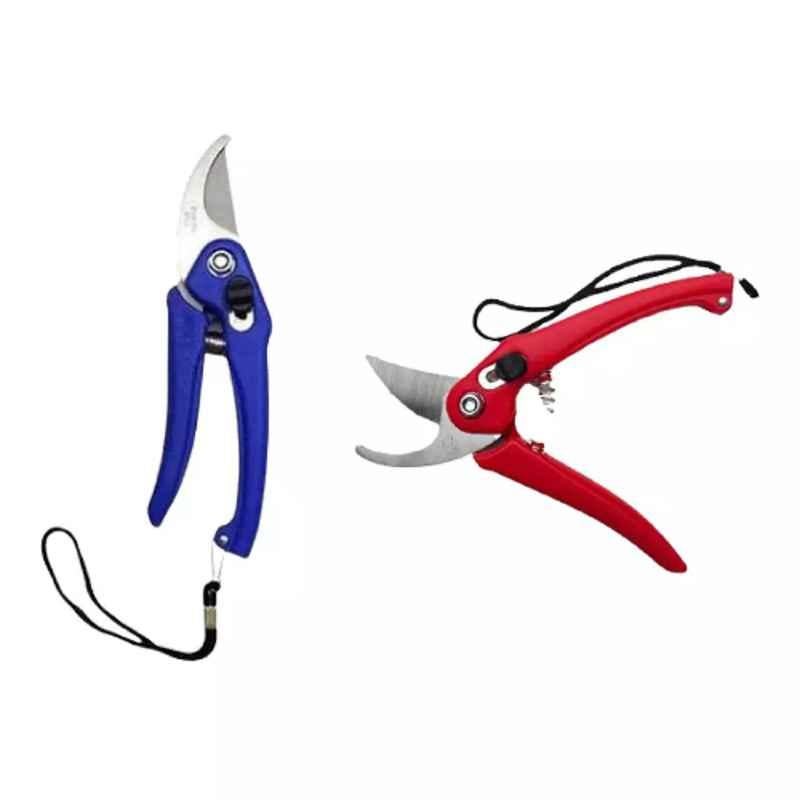 Sky Blue 0.98 inch Iron Bypass Pruner, SBPRUNERMDX0212 (Pack of 2)