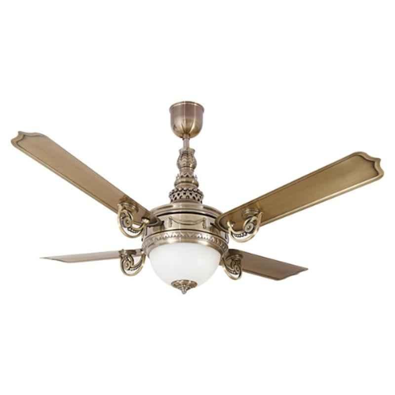 Breezalit Victorian 75W Antique Brass Designer Ceiling Fan with Remote, BZ013, Sweep: 1200 mm