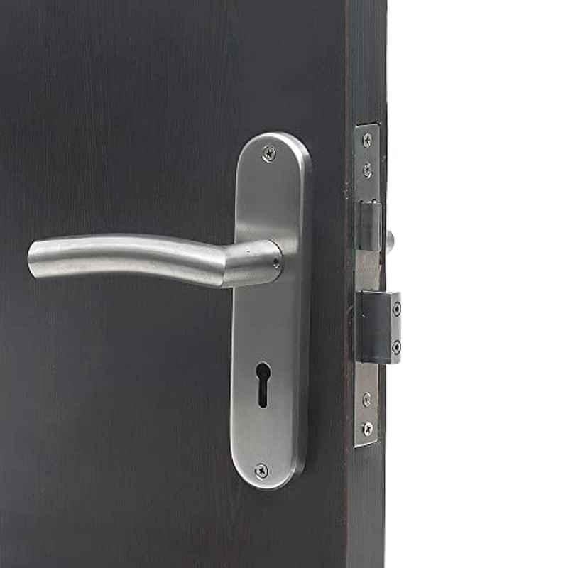 Homexpert MG-1105 8 inch Stainless Steel Silver Round KY Plate Mortise Door Lock Set