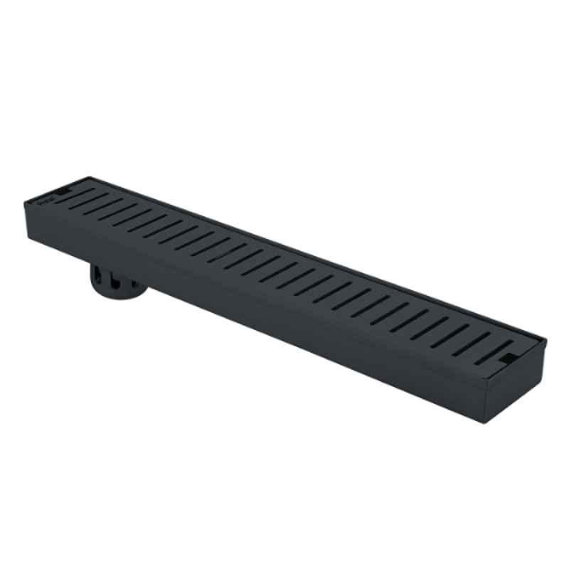 Ruhe 40x3 inch Stainless Steel 304 Black PVD Coated Vertical Shower Drain Channel, 16-0133-06