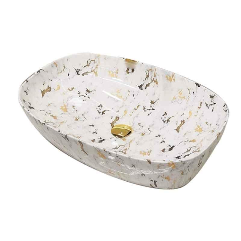Bassino Art 38x60x14cm Ceramic Satvario Wash Basin, BTT-1244-G