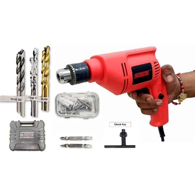 Cheston CHD-6140 10mm 400W Red Reversible Keyless Chuck Drill Machine